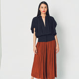 Lanvin Puffy Sleeves Top in Silk