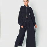 Lanvin Fitted Zipped Jacket in Cotton and Cashmere