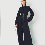 Lanvin Fitted Zipped Jacket in Cotton and Cashmere