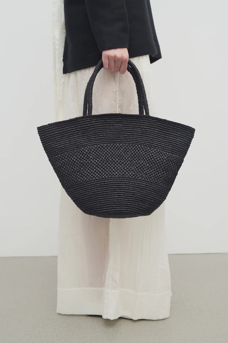 Emilie Bag in Raffia - Black