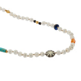 Ileana Makri White Agate Stripe Beaded Necklace (1m)