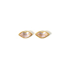 22K Yellow Gold Rose Quartz Tender Kiss Studs