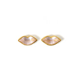Marie-Hélène de Taillac 22K Yellow Gold Rose Quartz Small Tender Kiss Stud Earrings
