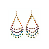 Marie-Hélène de Taillac 22K Yellow Gold Rainbow Dancing Emilie Earrings