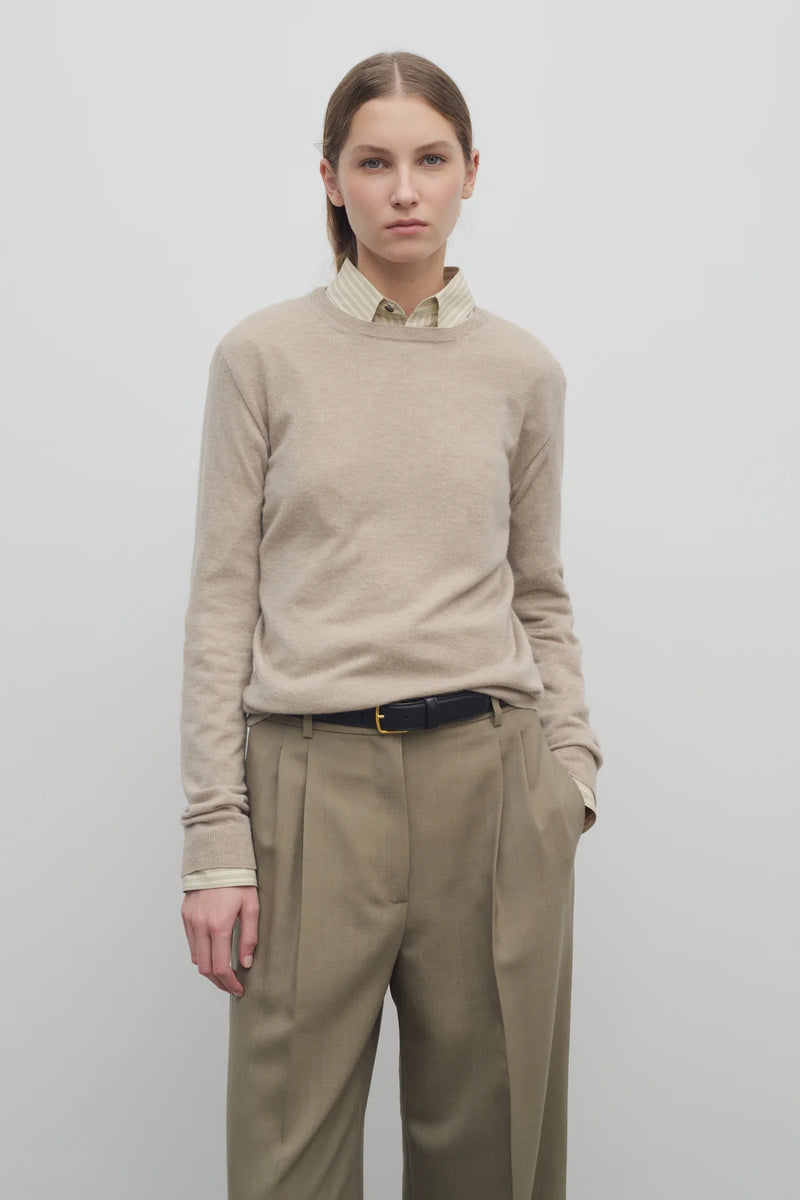 Jazor Sweater in Cashmere - Beige Melange