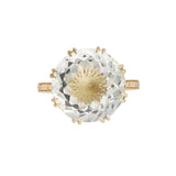 Ileana Makri 18K Yellow Gold White Topaz Crown Ring