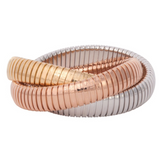 18K Tri-Color 12mm Rolling Bracelet