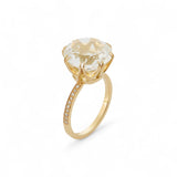 Ileana Makri 18K Yellow Gold White Topaz Crown Ring