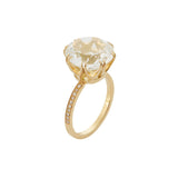 Ileana Makri 18K Yellow Gold White Topaz Crown Ring