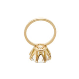 Ileana Makri 18K Yellow Gold White Topaz Crown Ring
