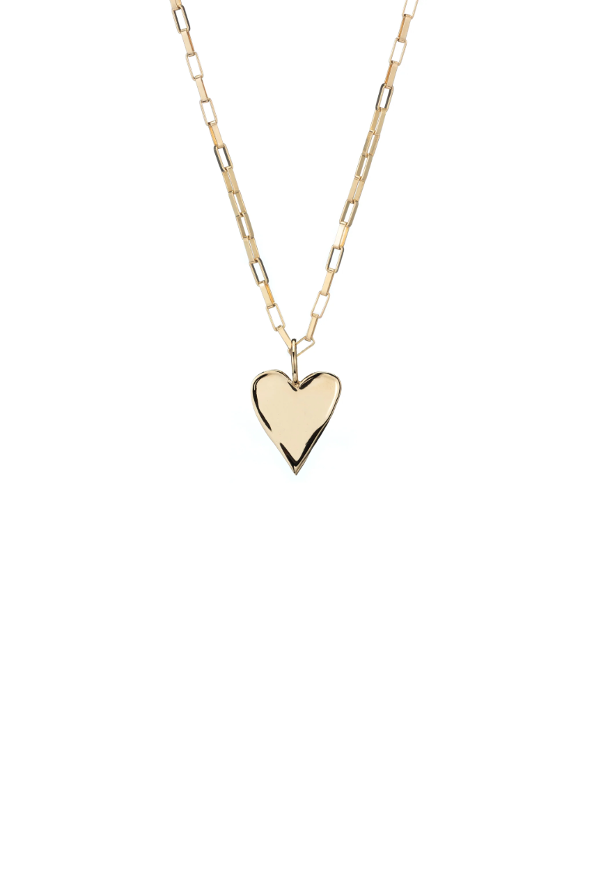 14K Yellow Gold Heart Charm
