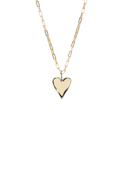 14K Yellow Gold Heart Charm