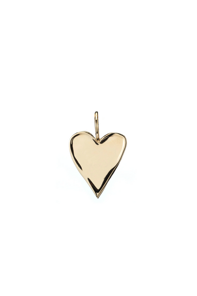 14K Yellow Gold Heart Charm
