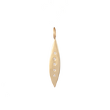 Ali Grace 14K Yellow Gold Large Pointed Charm with 5 Diamonds