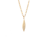 Ali Grace 14K Yellow Gold Large Pointed Charm with 5 Diamonds