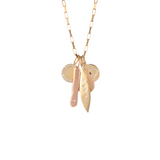 Ali Grace 14K Yellow Gold Large Pointed Charm with 5 Diamonds