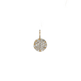Ali Grace 14K Yellow Gold Petite Pave Diamond Round Charm