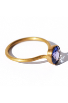 22K Yellow Gold Tanzanite Miniature Princess Ring