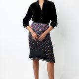 Velvet Button Down Blouse