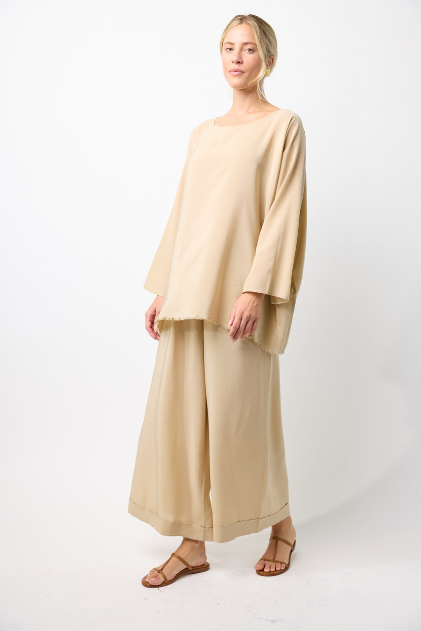 Silk Wide Leg Pants