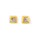 Marie-Hélène de Taillac 22K Yellow Gold Diamond Studded Stud Earrings