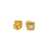 Marie-Hélène de Taillac 22K Yellow Gold Diamond Studded Stud Earrings