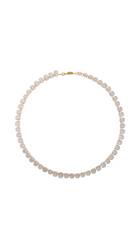 20K Yellow Gold 17" Rose Quartz Collar Necklace