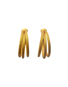 22K Yellow Gold Serafa Triple Hoops