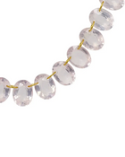 20K Yellow Gold 17" Rose Quartz Collar Necklace