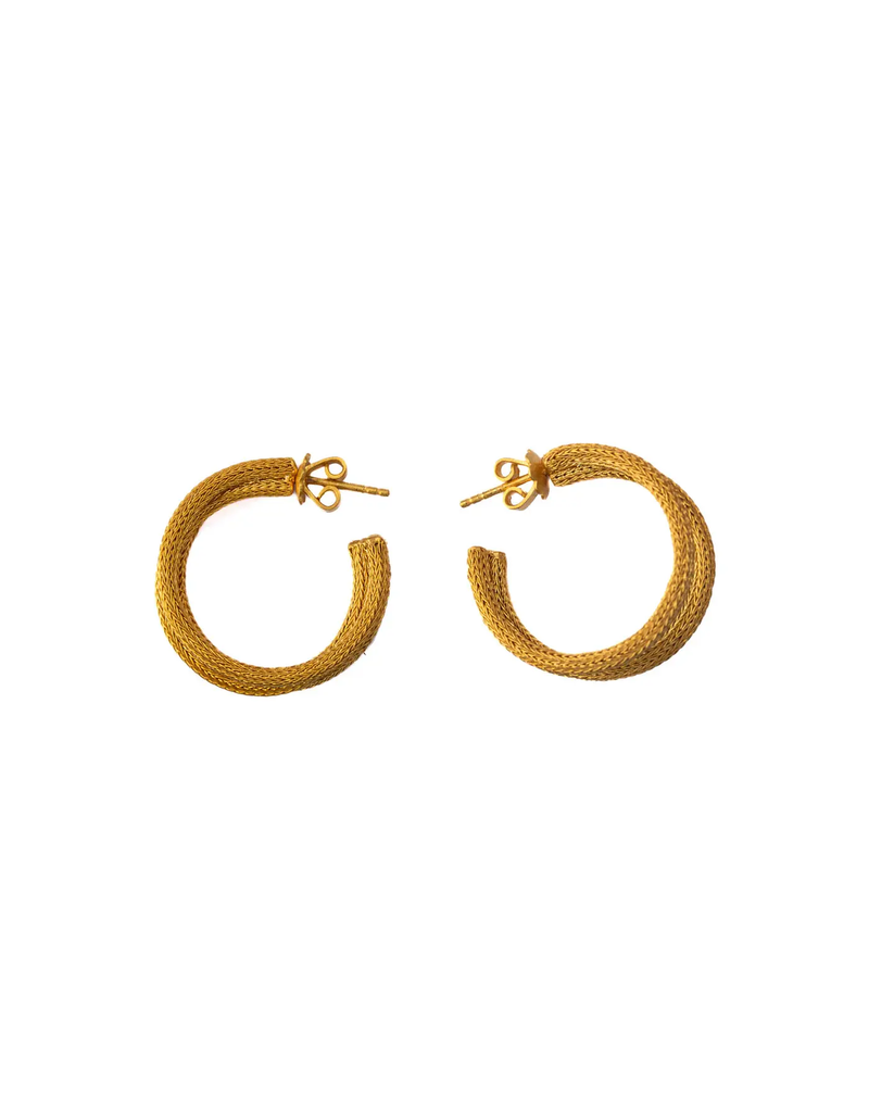22K Yellow Gold Serafa Triple Hoops