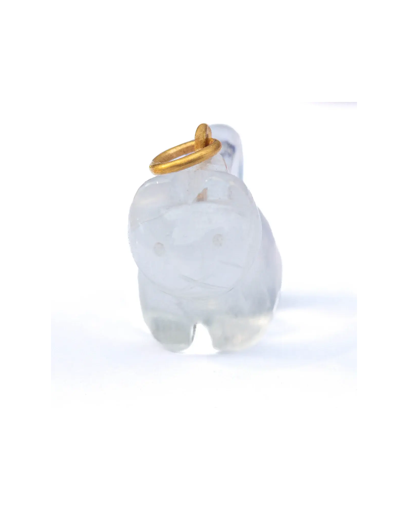 22K Rainbow Moonstone Felix the Cat Pendant