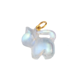 22K Rainbow Moonstone Felix the Cat Pendant
