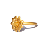 Marie-Hélène De Taillac 22K Yellow Gold Large Golden Sunflower Ring