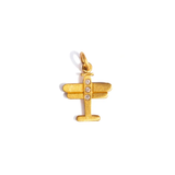 Marie-Hélène De Taillac 22K Yellow Gold Diamond Precious Plane Charm