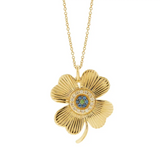 Ileana Makri 18K Yellow Gold Lucky Clover Eye Pendant