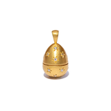 Marie-Hélène De Taillac 22K Yellow Gold Diamond and Pearl Easter Egg Pendant