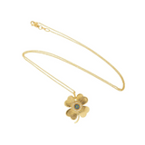 Ileana Makri 18K Yellow Gold Lucky Clover Eye Pendant