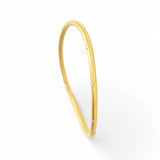 Marie-Hélène De Taillac 20K Yellow Gold Diamond Ellipse Oval Bangle