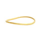 20K Yellow Gold Diamond Ellipses Oval Bangle