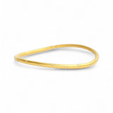 Marie-Hélène De Taillac 20K Yellow Gold Diamond Ellipse Oval Bangle