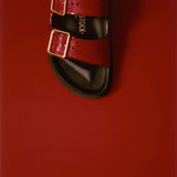 Arizona Snake Birkenstock in Red