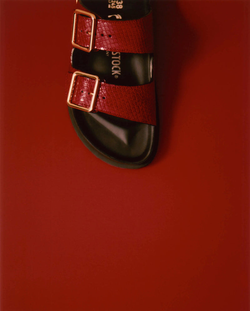 Arizona Snake Birkenstock in Red
