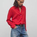 The Row Elia Shirt in Silk