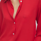 The Row Elia Shirt in Silk