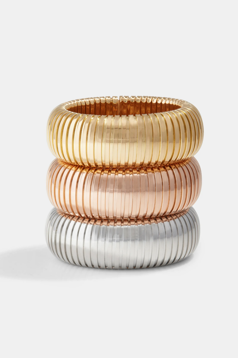 18K Rose Gold Domed Cuff