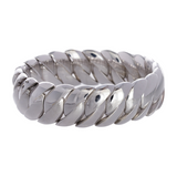 Sidney Garber 18K White Gold Stretch Wave Bracelet
