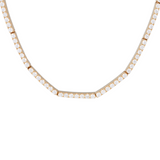 Sidney Garber 18K Yellow Gold 15" Diamond Lyra Necklace