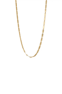 18K Yellow Gold 27" Tab Chain Necklace