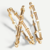 Sidney Garber 18K Yellow Gold Diamond Spring Bracelet
