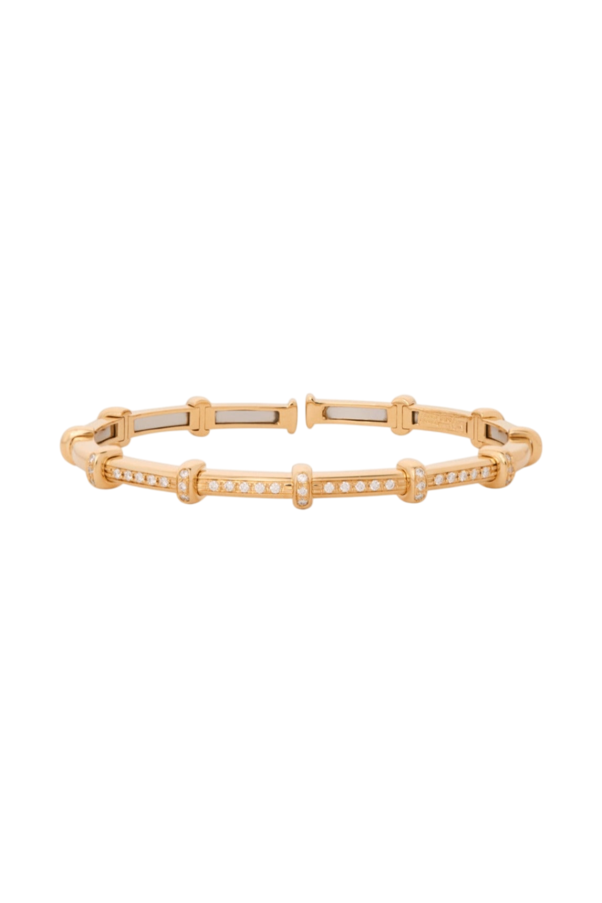 18K Yellow Gold Diamond Spring Bracelet